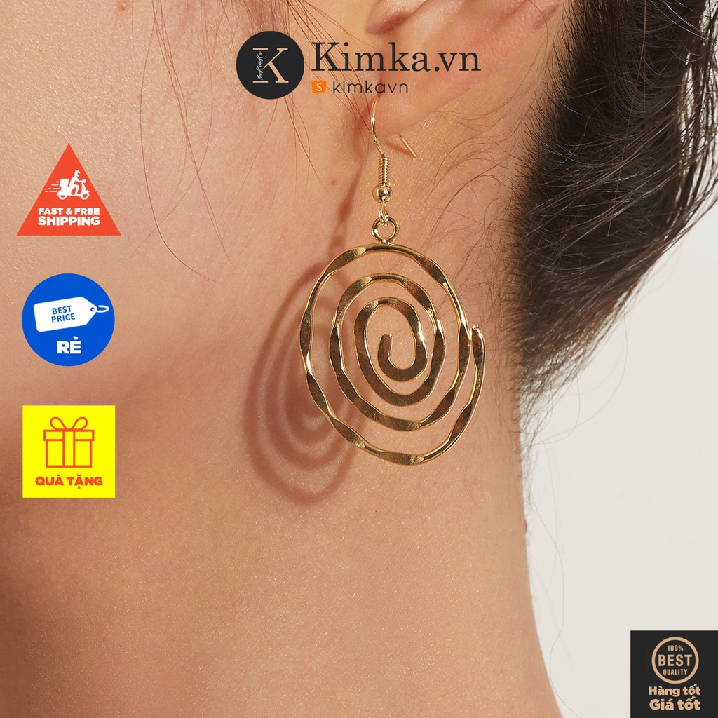 (0649) Khuyên Tai Xoắn Tròn Sáng Tạo Thanh Lịch