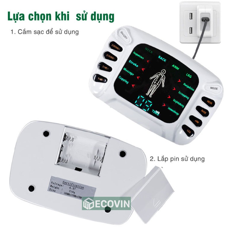 Máy Xung Điện, Massage Trị Liệu, Máy Mát Xa 8 Miếng Dán YTK -  309B