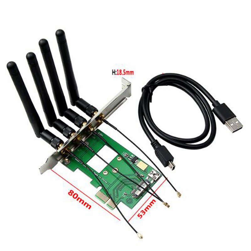 Thẻ Chuyển Đổi Bcm94360Cd Sang Pci-E 1x Cho Máy Tính Bàn | BigBuy360 - bigbuy360.vn