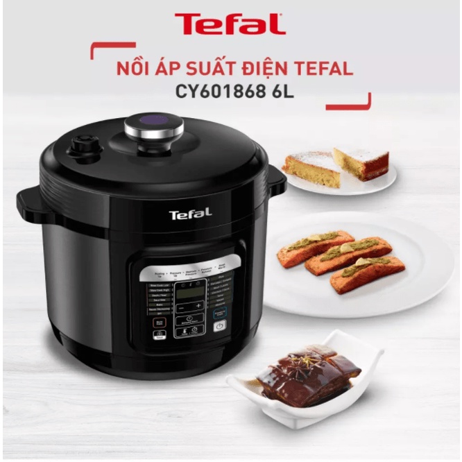 [Mã ELHADEV giảm 4% đơn 300K] Tefal- Nồi áp suất điện đa năng CY601868 dung tích 6L với 15 chức năng- Hàng chính hãng