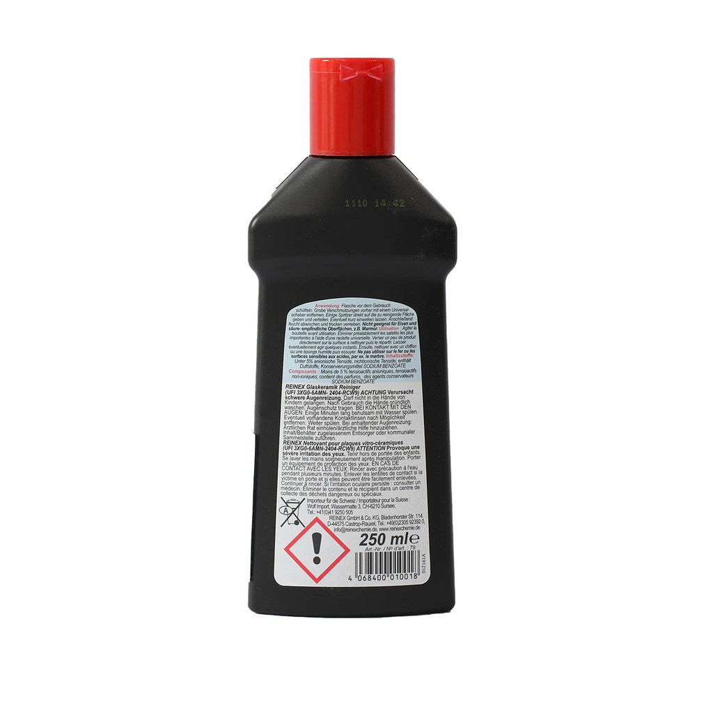Dung dịch tẩy rửa mặt kính bếp REINEX 250 ml (Hàng nhập từ Đức)