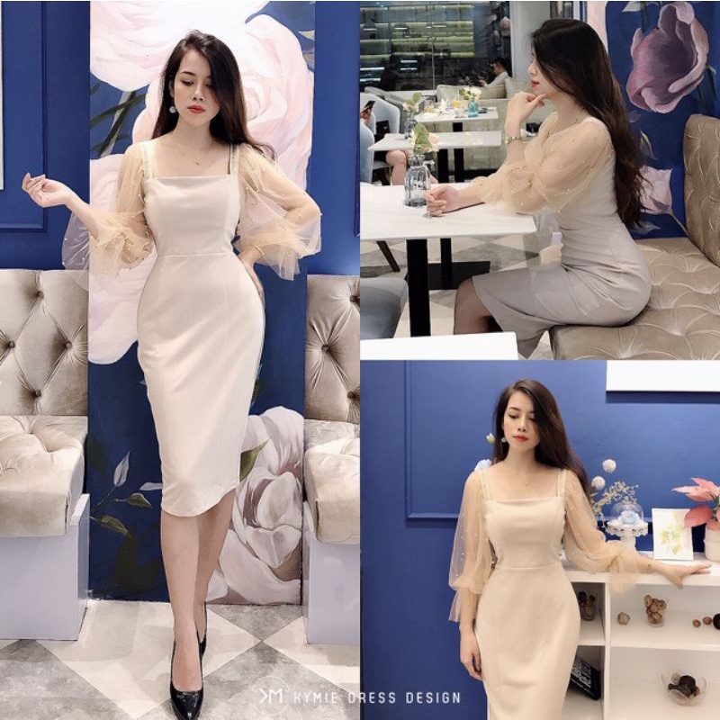 ĐẦM BODY TAY LƯỚI ĐÍNH NGỌC BIGSIZE