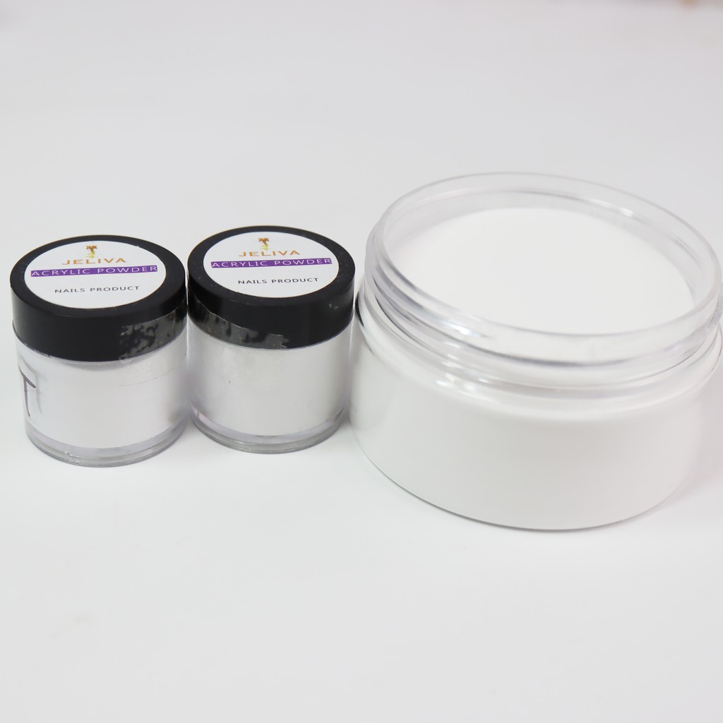 Bột nail đắp móng JELIVA trắng clear ombre nature 30g