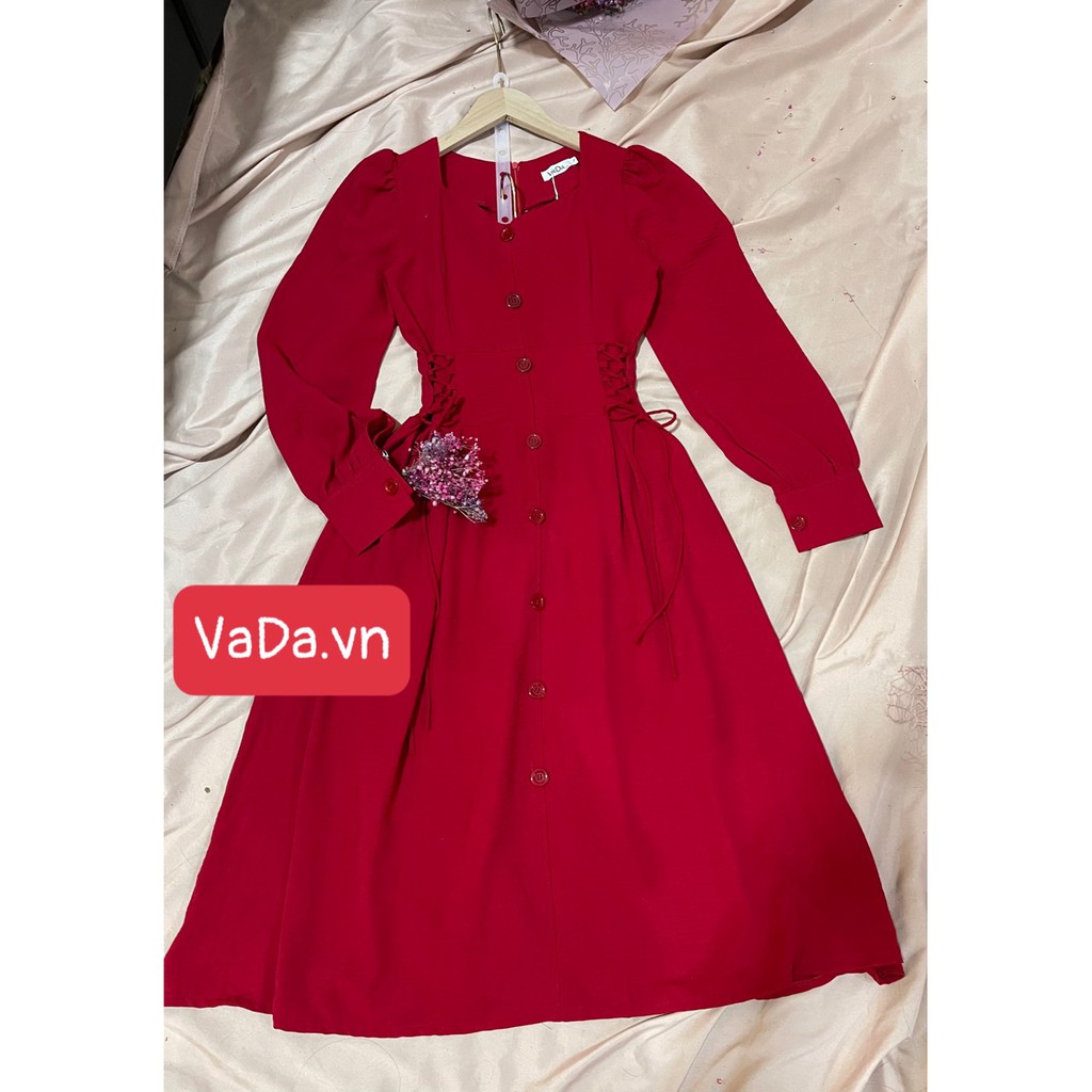 Đầm maxi tay dài cổ cách điệu cao cấp phù hợp đi chơi, đi tiệc cưới, đi dao phố cà phê - Thời trang VADA - V20 | BigBuy360 - bigbuy360.vn