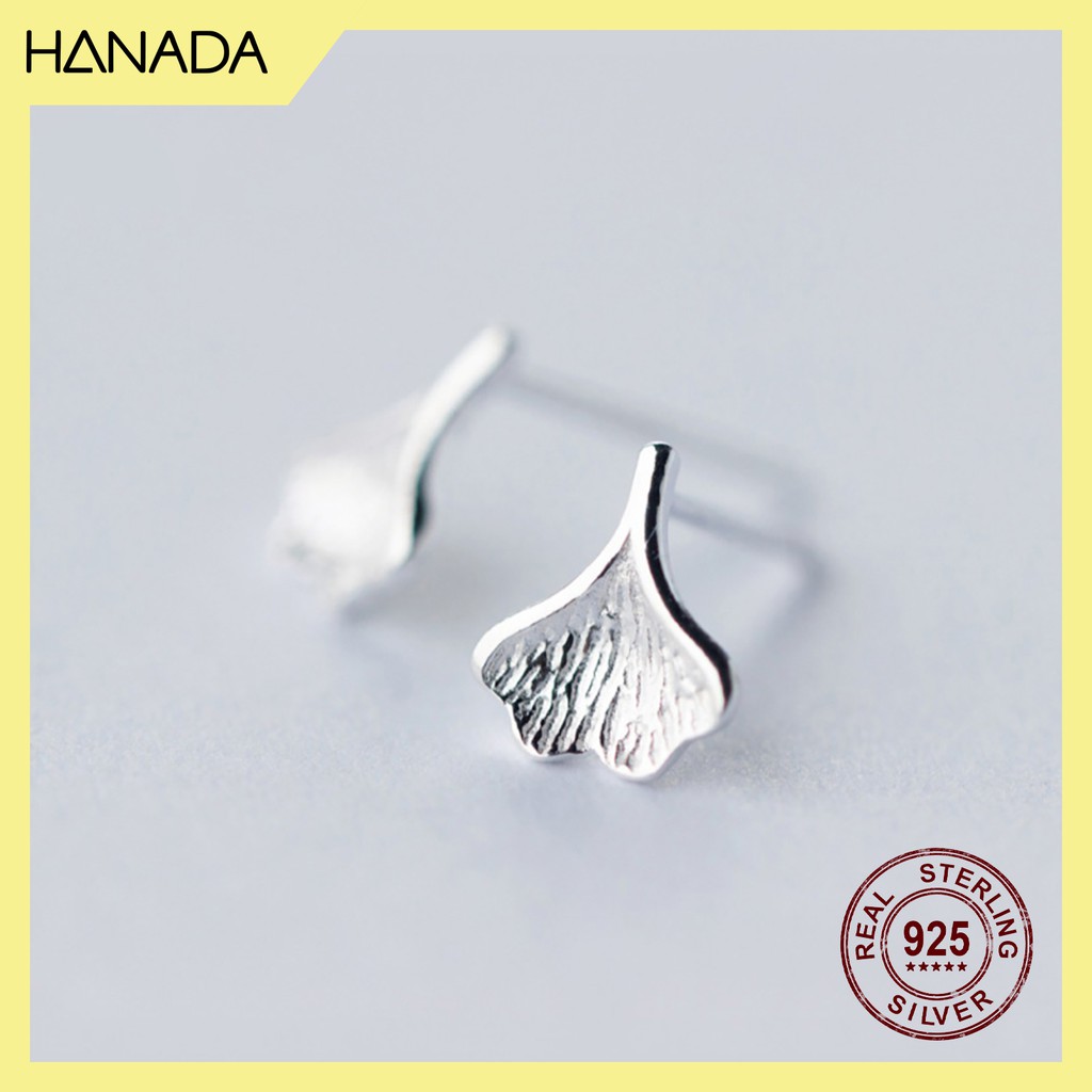 Bông Tai Bạc 925 Hanada E-0-S-0328 Lá