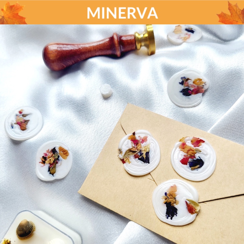 [wax seal] Set 5 Con dấu niêm phong ép hoa khô niêm phong bì thư , quà tặng , thiệp mời