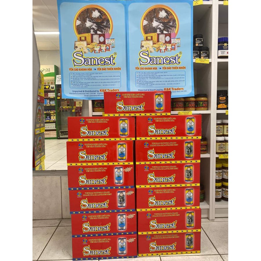 Thùng 30 lon] Nước yến sào Sanest Yến Sào Khánh Hòa thùng 30 lon 190ml, có đường, không đường. | BigBuy360 - bigbuy360.vn