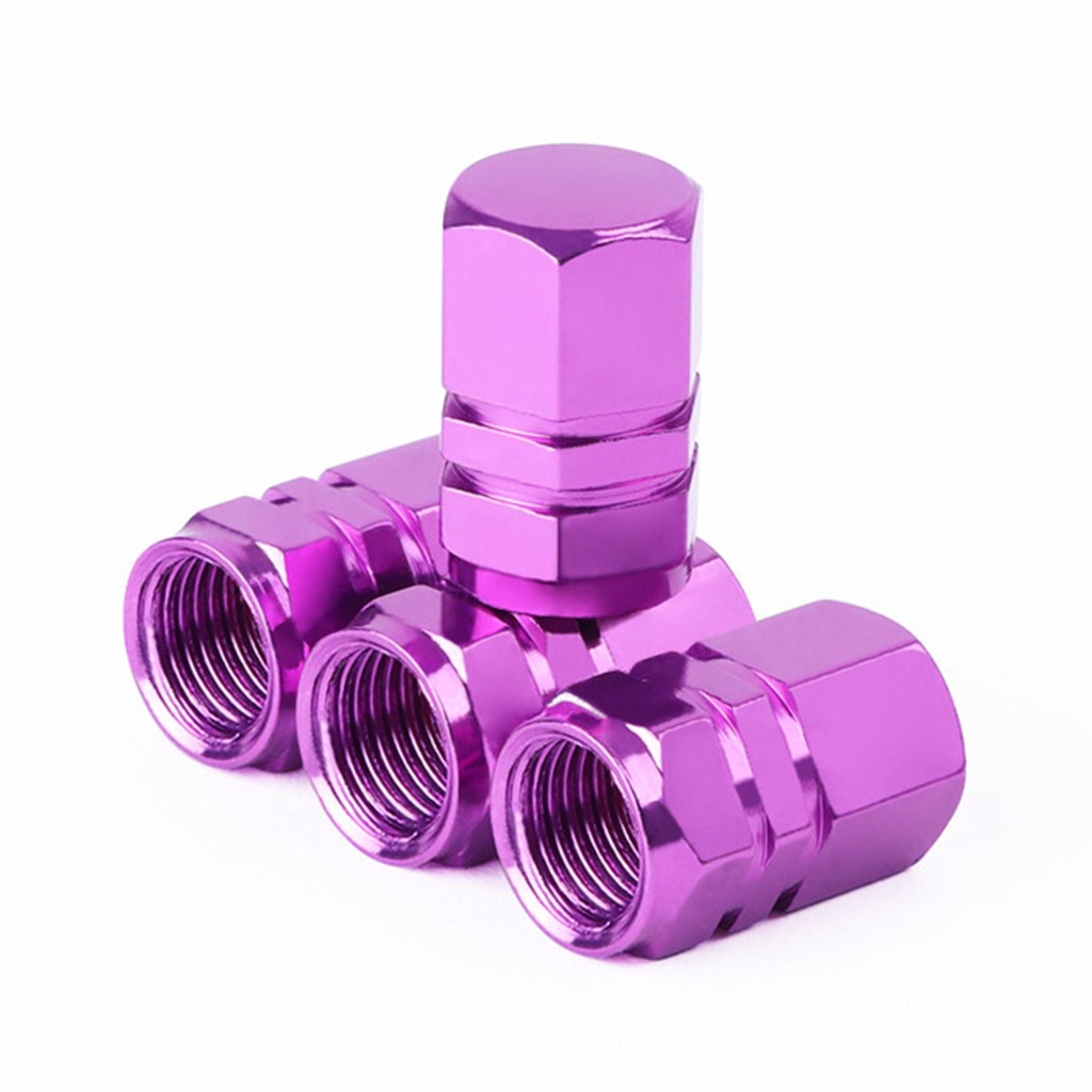 Nắp Van Bánh Xe Hơi/Xe Máy Điện E3W2 Thiết Kế Hình Lục Giác Nhiều Màu Sắc