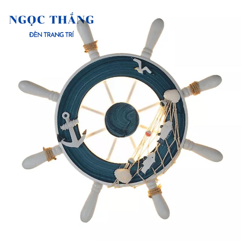 Đèn Led treo tường ốp tường hình bánh lái thuyền trang trí trong nhà cầu thang 8W Led 3 chế độ màu VK14 Ngọc Thắng