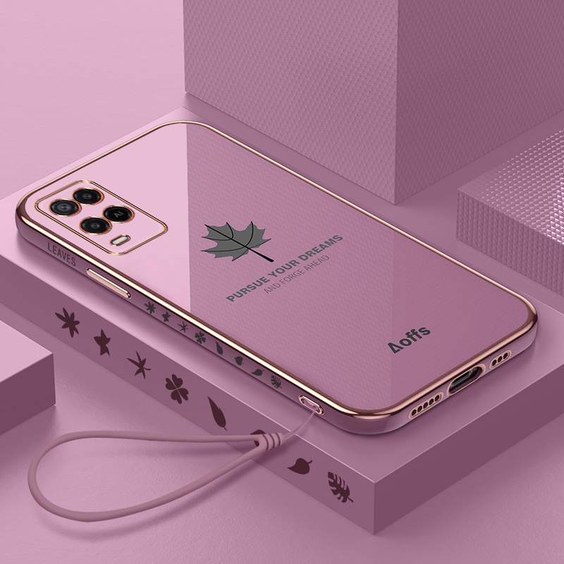 Ốp Điện Thoại Mềm Hình Lá Phong Cho Oppo A54 A74 A94 F17 F19 Pro A16