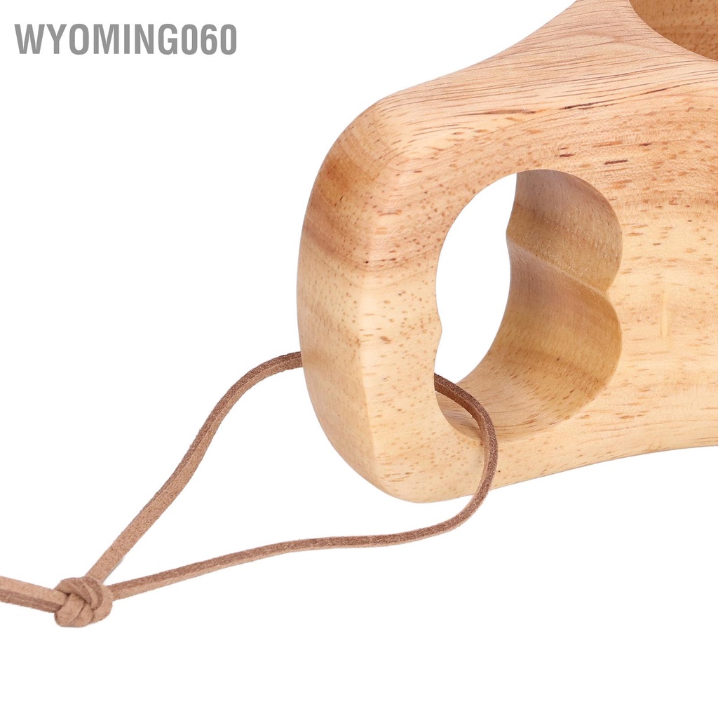 Wyoming060 200ml Single Hole Wooden Cup with Hanging Buckle Milk Coffee Portable Drinking for Home Office