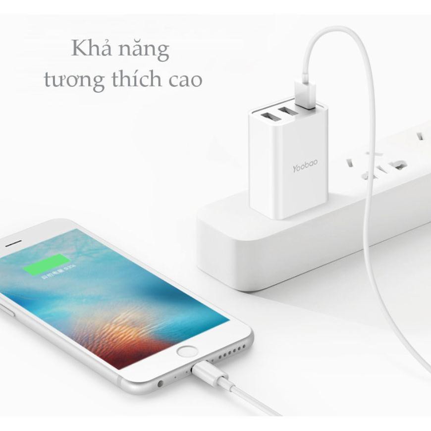 Cốc sạc 3 cổng USB cho điện thoại, máy tính bảng... YOOBAO 723 Yo_0514