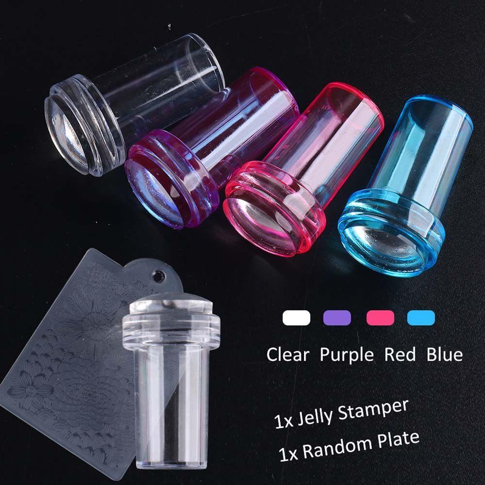 QQMALL Bộ Khuôn In Móng Tay Bằng Silicone Kèm Dụng Cụ Cạo Dành Cho Nữ