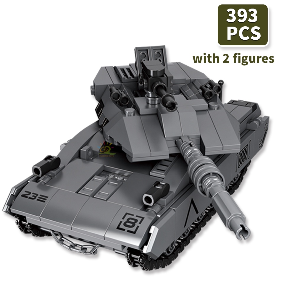 Bộ Đồ Chơi Lắp Ráp Xe Tăng Quân Đội WW2 99A/M1A2/Merkava Cho Bé