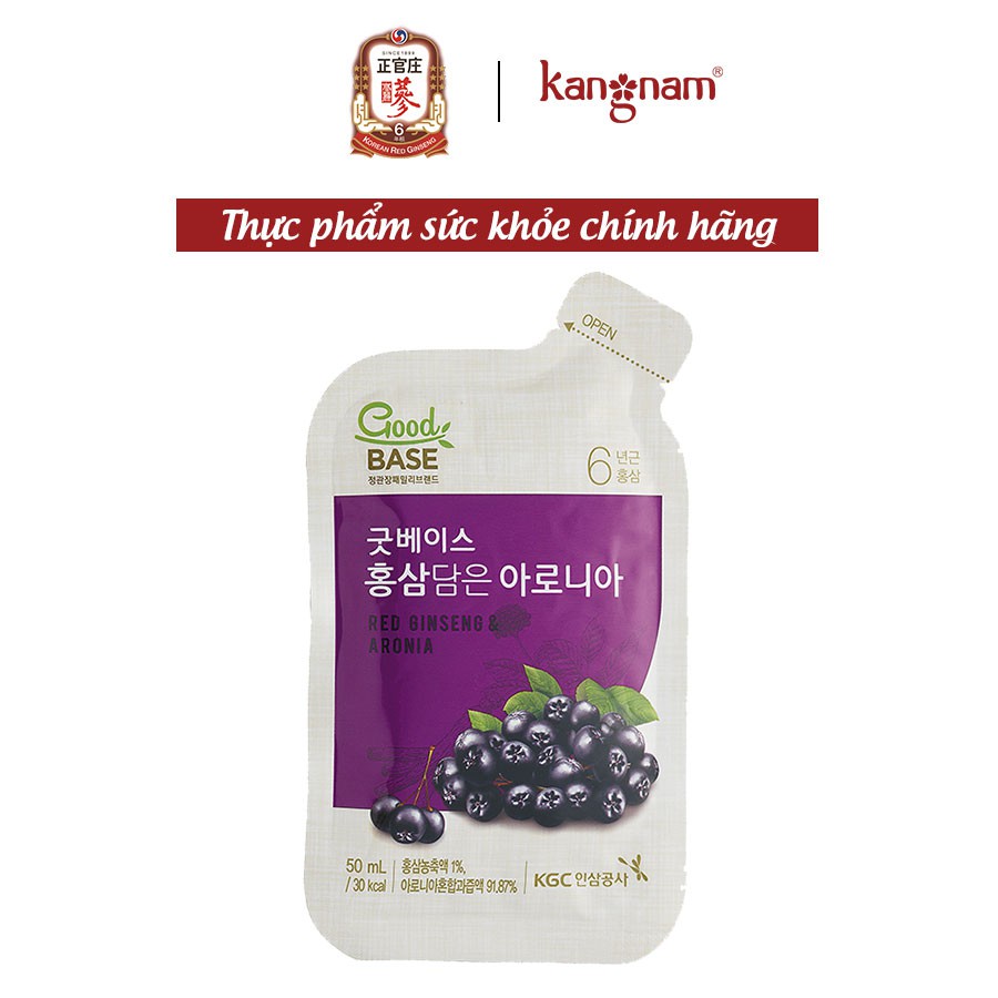 [Mã FMCGM100 - 10% đơn 500K] Nước Hồng Sâm KGC Goodbase Aronia 30 gói