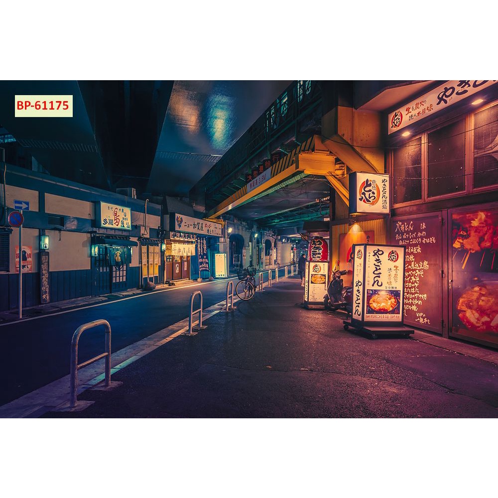 Tranh dán tường Trang Trí Cửa Hàng cao cấp đường phố Tokyo – Nhật Bản chống nước, không phai
