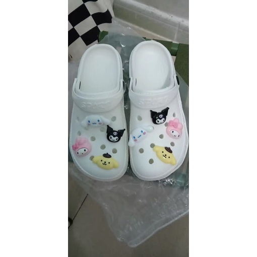 Dép sục cross chống trượt họa tiết chó Cinnamon Melody Kuromi Pudding Dog dễ thương cho nữ