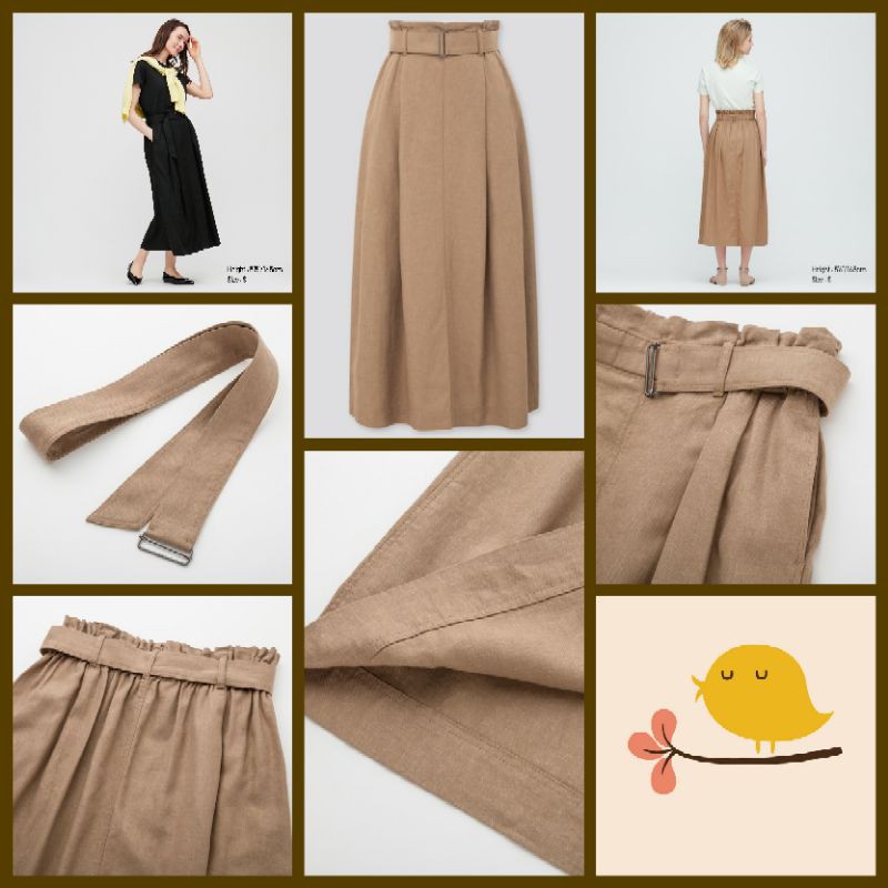 🌹🌿❤ Váy Uniqlo dáng dài có dây nịt