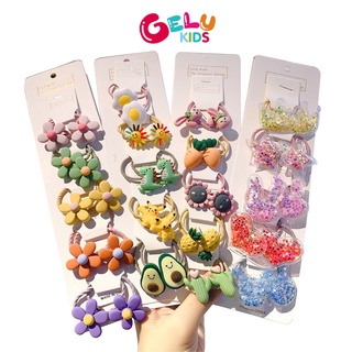 Set 10 chun buộc tóc bé gái GELU KIDS họa tiết ngộ nghĩnh phong cách Hàn Quốc - PK110