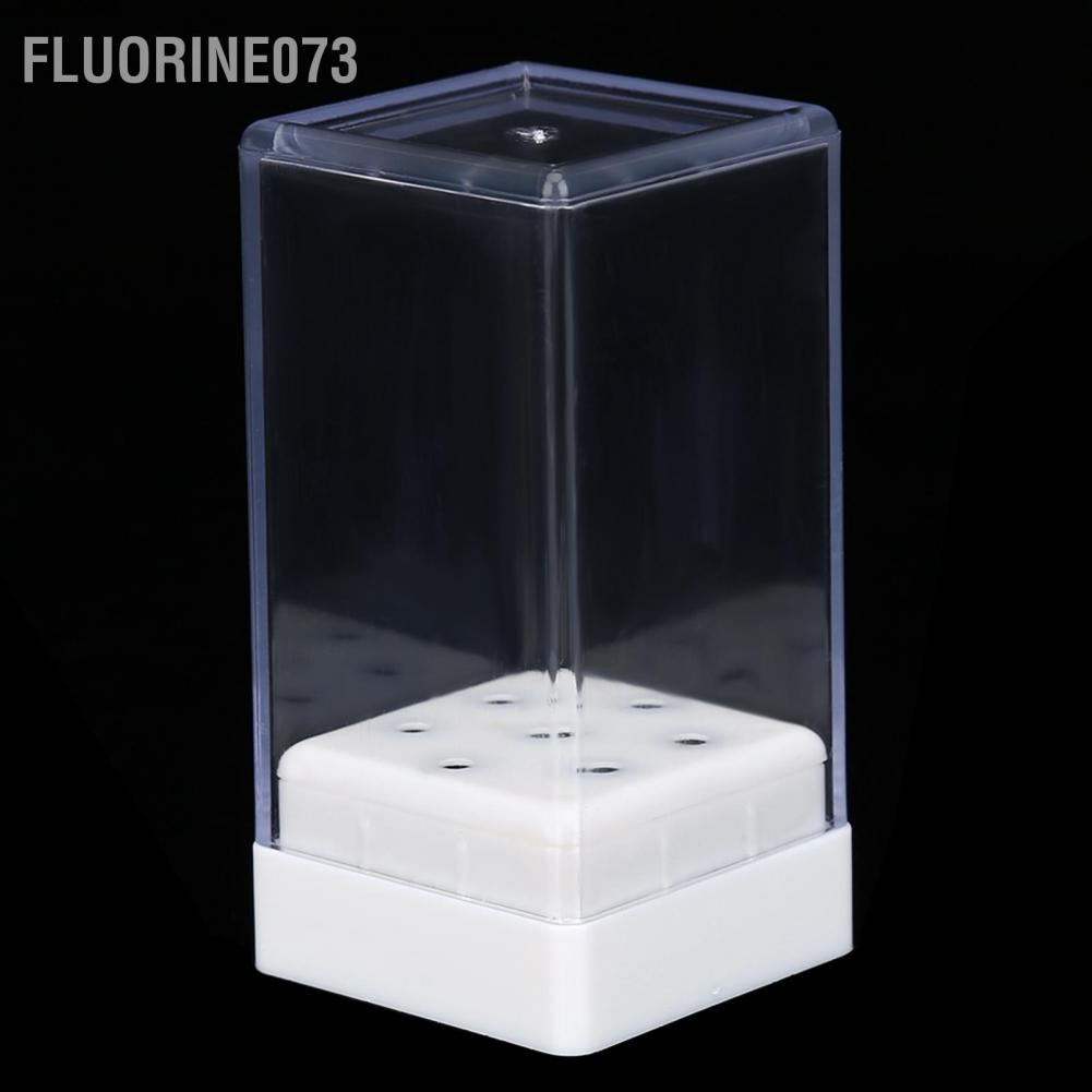 Fluorine073 7 lỗ Đầu máy khoan móng Bits Chủ tổ chức Hộp đựng để hiển thị đầu mài tay