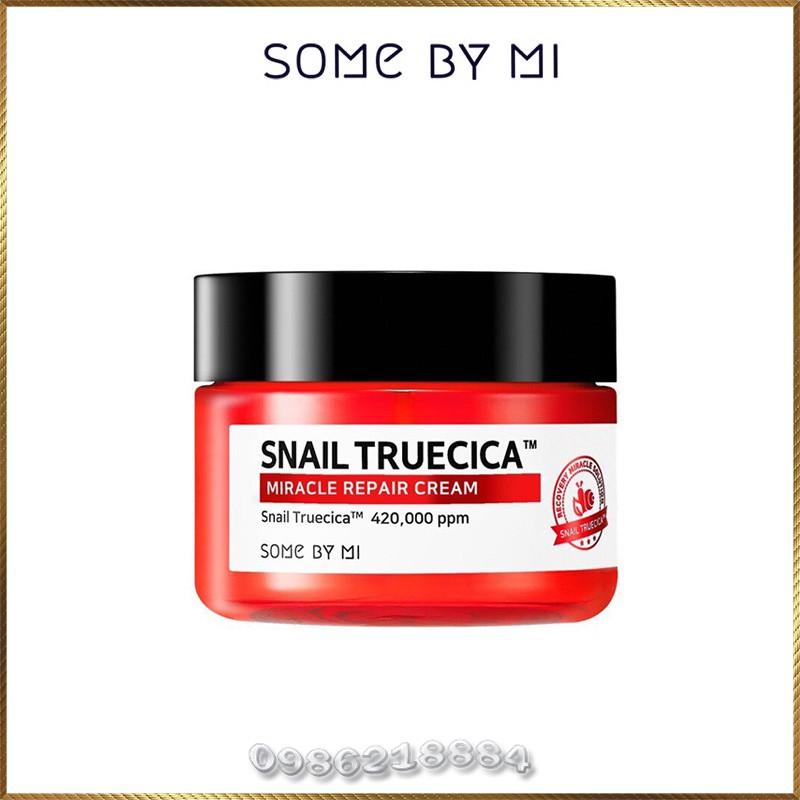 Kem dưỡng phục hồi sẹo lõm sẹo thâm Some By Mi Snail Truecica Miracle Repair Cream 60g MRC6