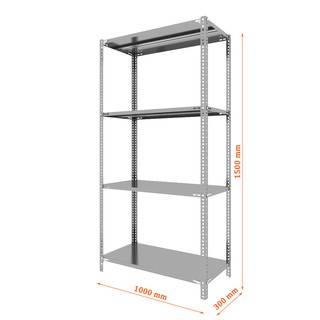 Kệ sắt đa năng 4 tầng liền dài 1m, cao 1,5m, rộng 0,3m
