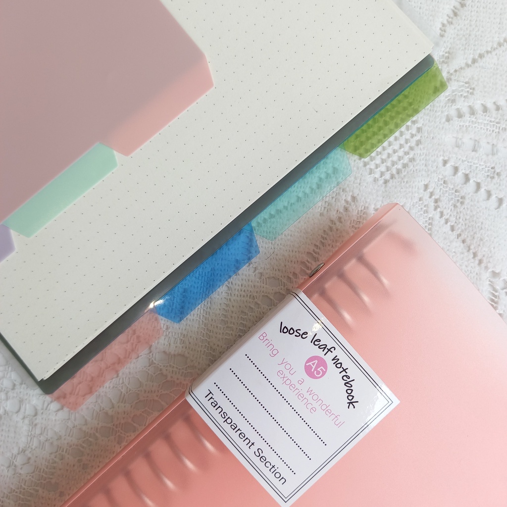 Sổ còng sắt A5 B5 20 26 lỗ bìa nhựa cứng chưa kèm ruột giấy refill làm sổ tay, bullet journal, planner Tadaa Gifts