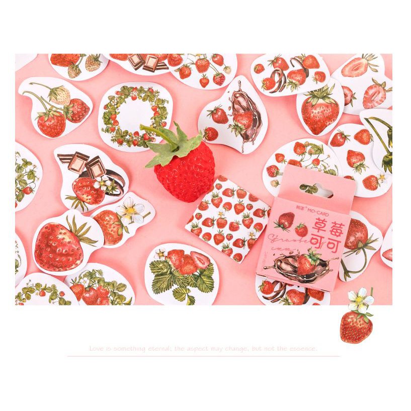 Bộ 45 Sticker Dâu Tây Đáng Yêu E113