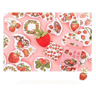 Bộ 45 Sticker Dâu Tây Đáng Yêu E113