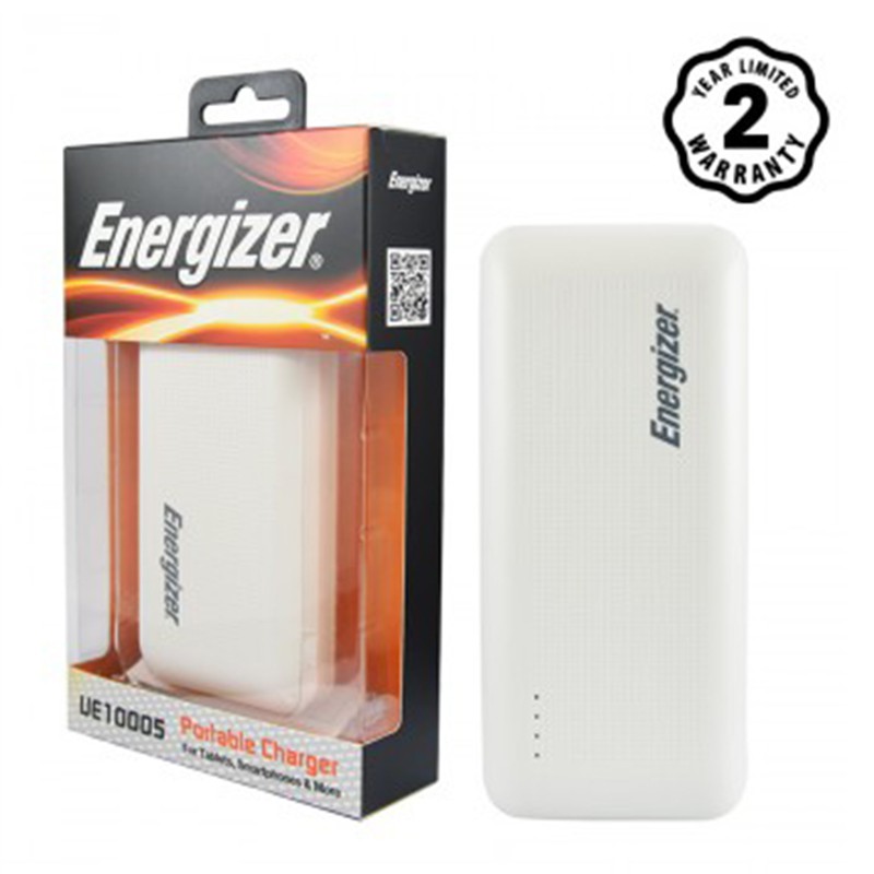 Pin sạc dự phòng Energizer 10,000mAh trắng-UE10005WE