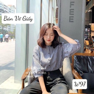 #W97 BẢN VẼ RẬP GIẤY TỰ MAY ÁO SƠ MI NỮ BUỘC DÂY (SIZE S-XXL)