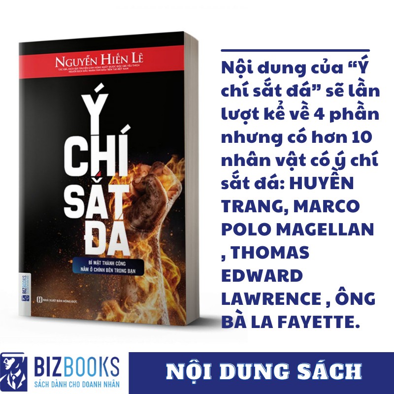 Sách - BIZBOOKS - Ý Chí Sắt Đá - tác giả Nguyễn Hiến Lê