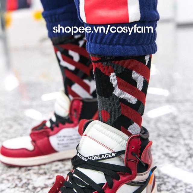 VỚ (TẤT) CỔ CAO OFFWHITE RẰN RI QUÂN ĐỘI CÁ TÍNH - UNISEX ‍✈️