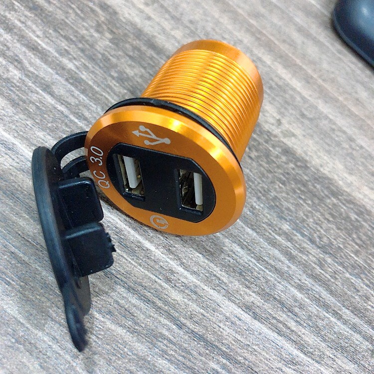 Sạc USB 2 cổng sạc 6.0A sạc nhanh chống nước ô tô