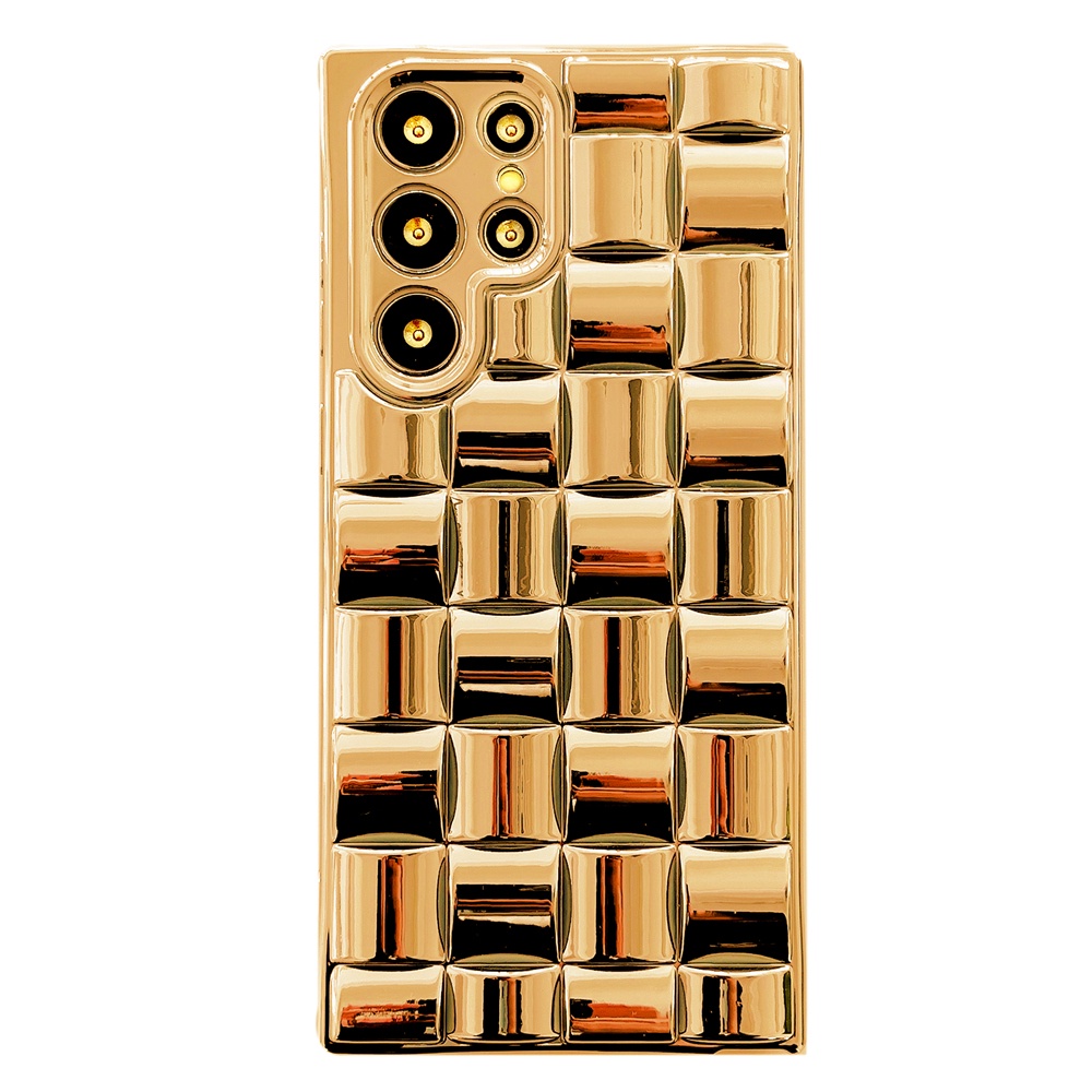 Ốp Điện Thoại TPU Mềm Họa Tiết Dệt Kim 3D Sang Trọng Cho Samsung Galaxy S22 Ultra S21 Plus S21 Ultra