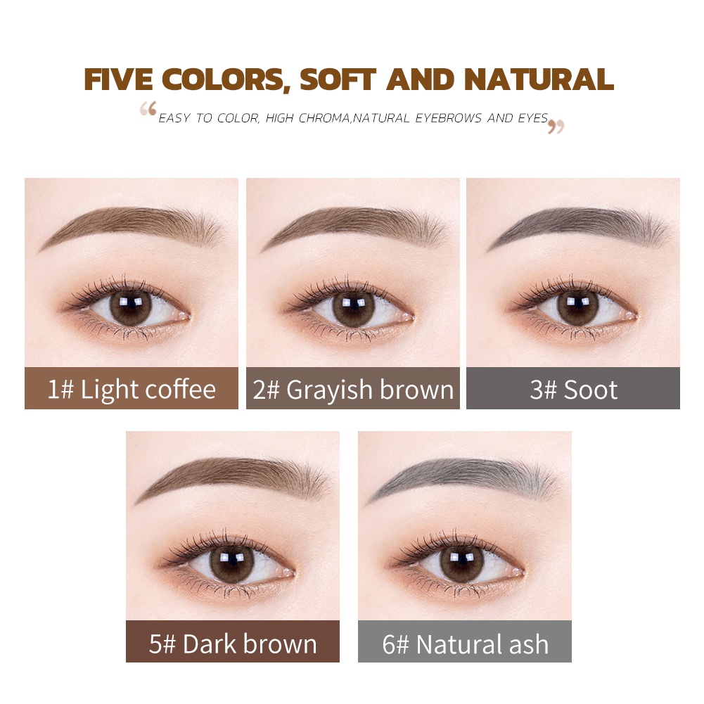 Bút Chì Kẻ Lông Mày Hai Đầu Siêu Mịn Chống Nước Hiệu GECOMO