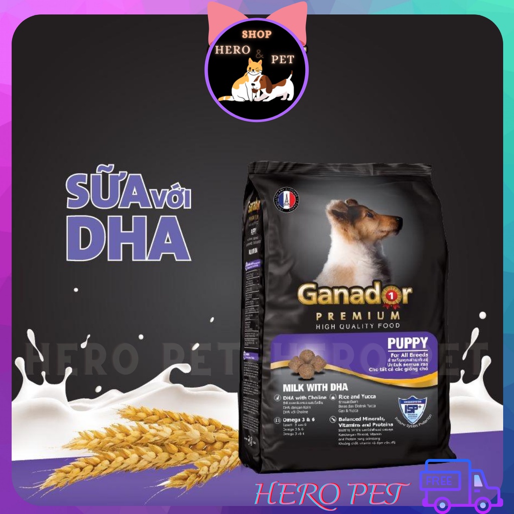 [Mã PET50K giảm Giảm 10% - Tối đa 50K đơn từ 250K] Thức Ăn Cho Chó Hạt Ganador 400g Nhiều Vị - Hero Pet