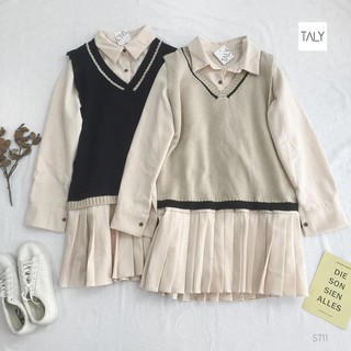 Set đầm đuôi cá + ghile s711 taly