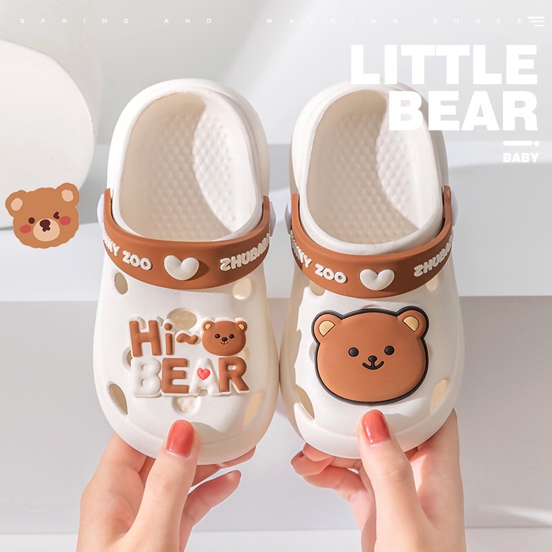 Dép sục cho bé Zhubaba Gấu xinh siêu nhẹ thoáng khí mã SKA5