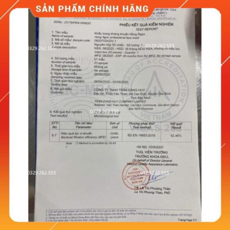 (hộp 50 cái Màu Hồng) Khẩu trang 4 lớp màu Hồng xinh chuẩn hãng