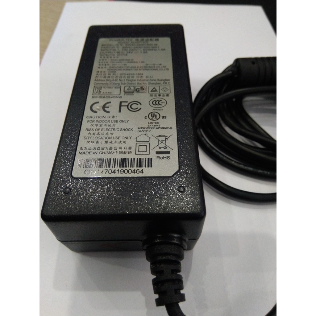 Adapter nguồn Power-Tek 24v 1.5a bh 12 tháng