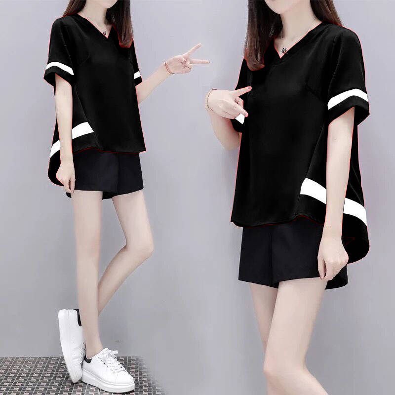 Set đồ thể thao hai mảnh có size lớn thời trang mùa hè cho nữ