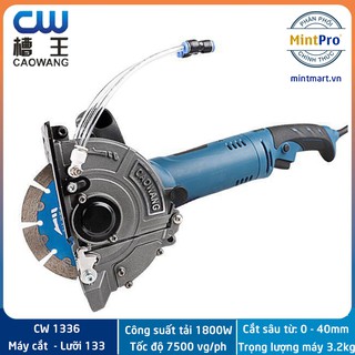 Máy cắt rãnh tường 1 lưỡi Caowang CW1336, công suất 1800W, cắt sâu 40mm, cắt ướt không bụi - Hàng chính hãng