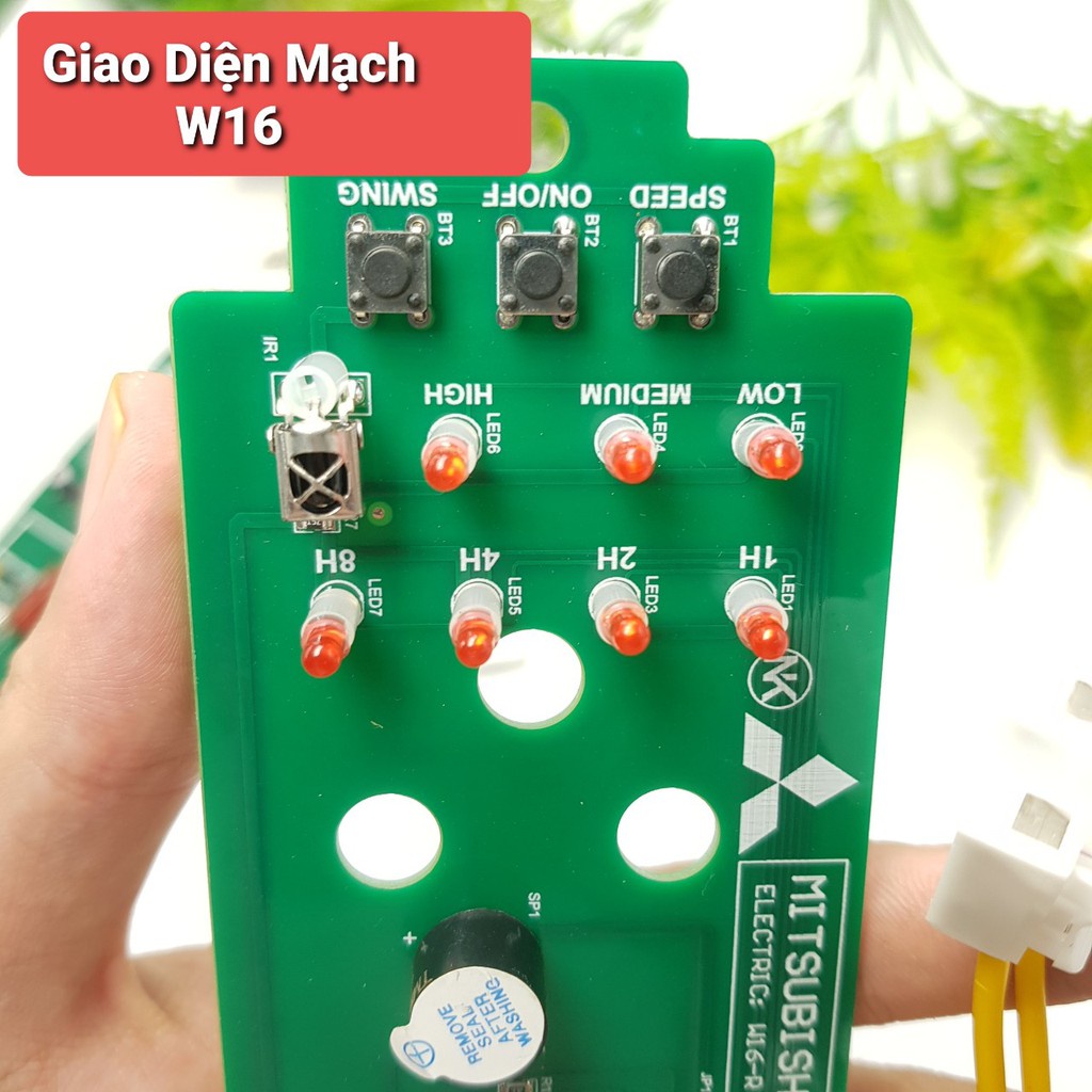 Mạch Quạt Treo Tường Mitsubishi W16 Hàn Sẵn Dây❤️W16RT Bo Quạt Từ Xa Mitsu❤️Mạch Quạt Điều Khiển Từ Xa