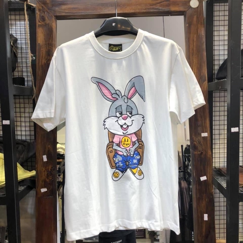 Áo thun tay lỡ DREW House thỏ Hogoto shop ,áo phông cotton nam nữ unisex  form rộng oversize