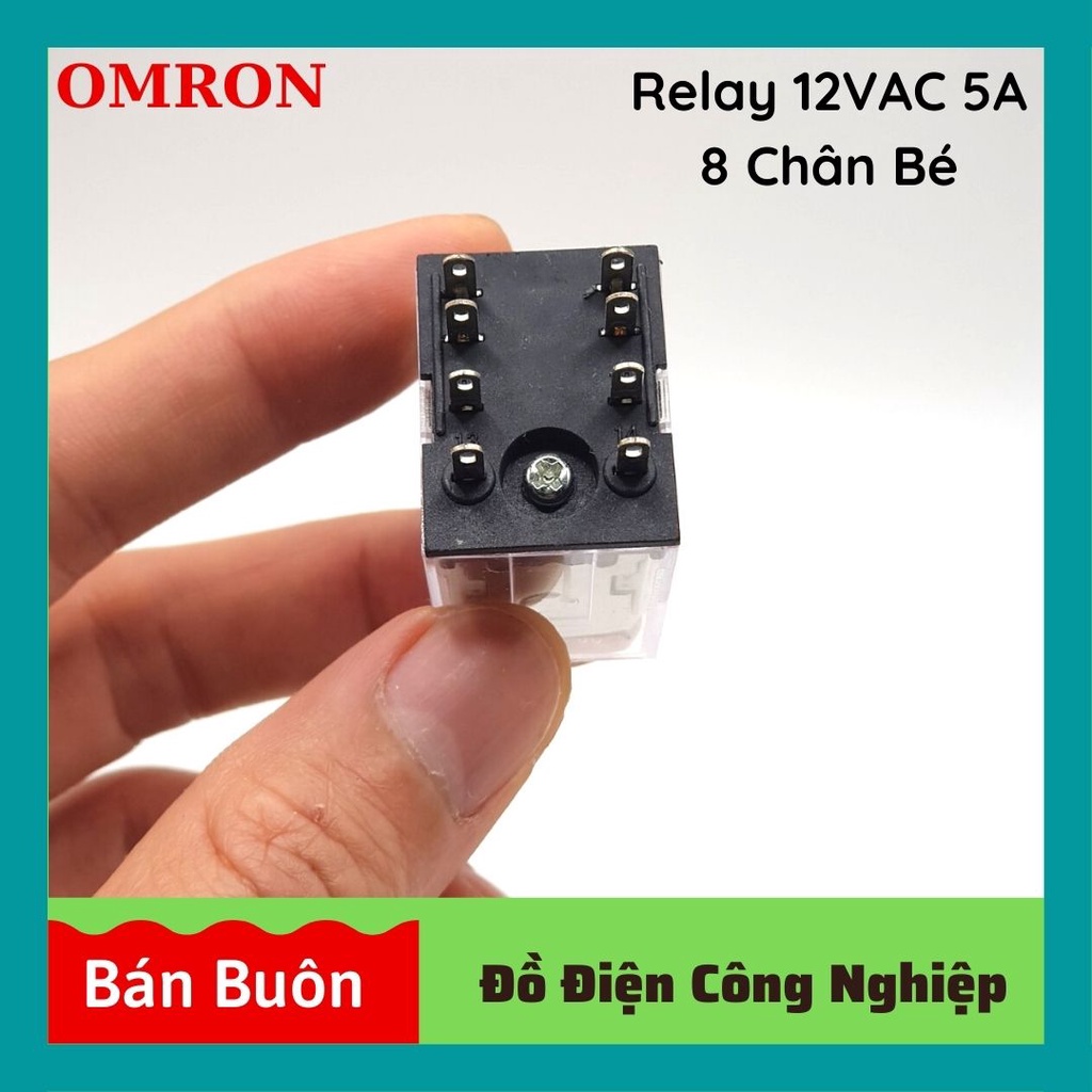 Relay omron 12v 8 chân, rơ le trung gian 12v