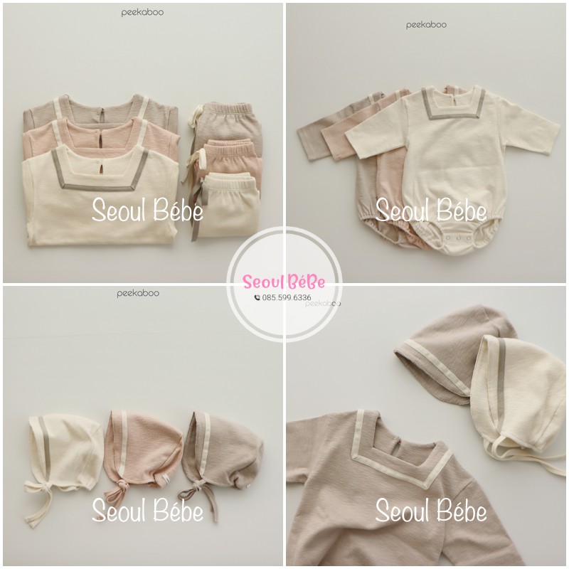 Bộ thuỷ thủ Roa chất mỏng (bộ rời/ bodysuit) Peekaboo nội địa Hàn