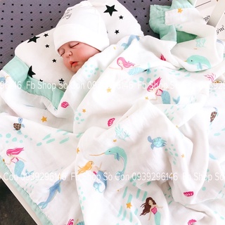 CHĂN 4 LỚP 120x120cm SỢI TRE ADEN ANAIS SIÊU MỀM