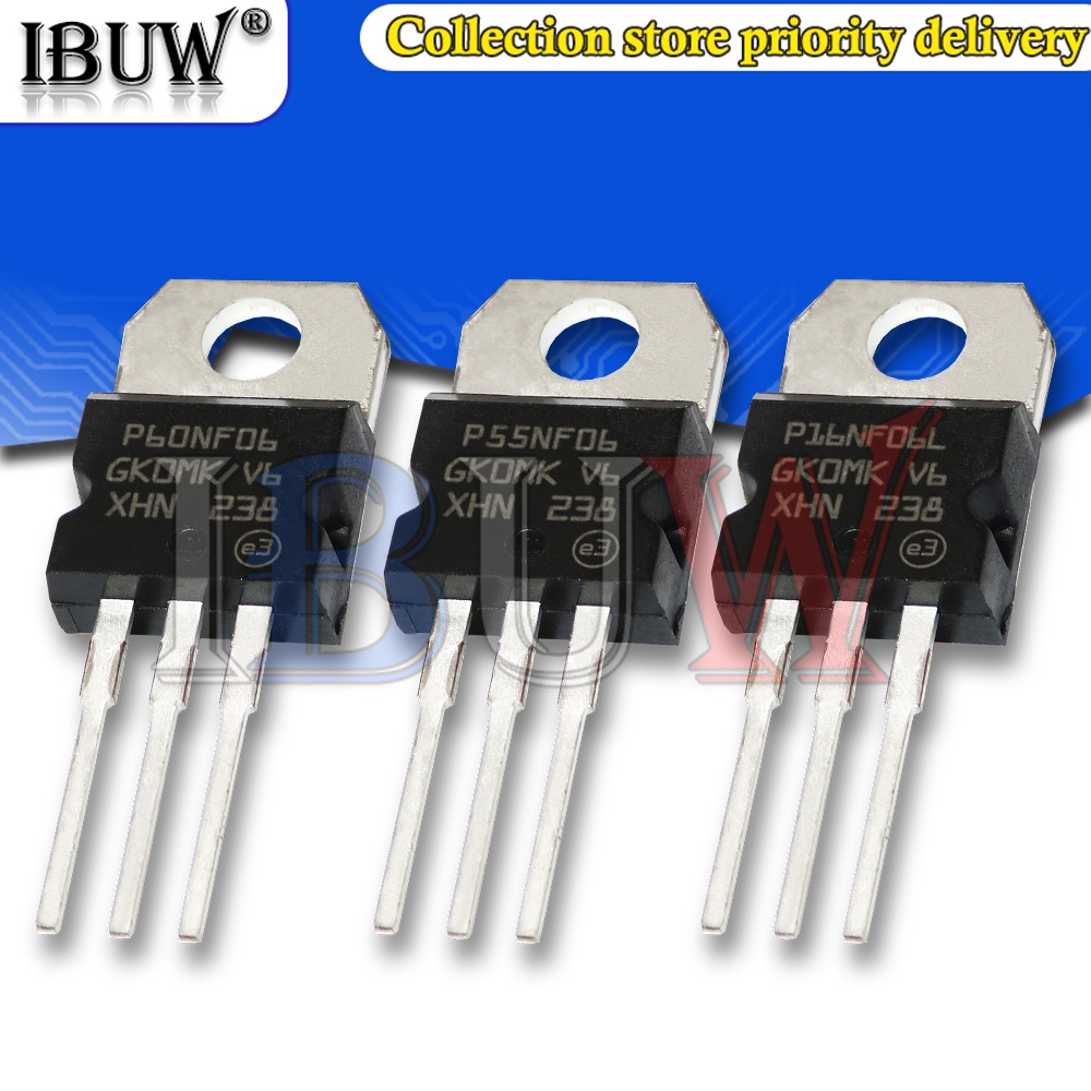 Bộ 10 Ống Pha Lê STP10NK60Z STP16NF06 STP55NF06 STP5NK80Z STP60NF06 STP65NF06 STP75NF75 STP80NF70 TO-220 TO220