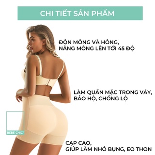 Quần Độn Mông BQ002 BEBECHIC Cạp Cao Gen Bụng, Nâng Mông Tự Nhiên, Chất Su Đúc Cao Cấp